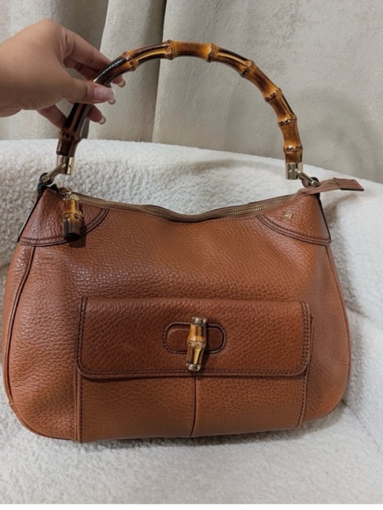 Gucci Handbags - Gucci Brown Tan Leather Shoulder Bag with Bamboo Handle, make an offer!!